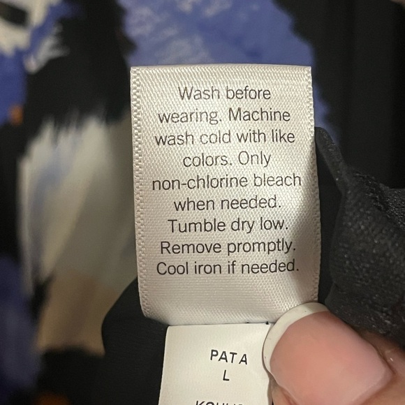 Women's Nine West Georgette A-Line Pleated Dress with Collar & B-Neck, Size L - Picture 6 of 6